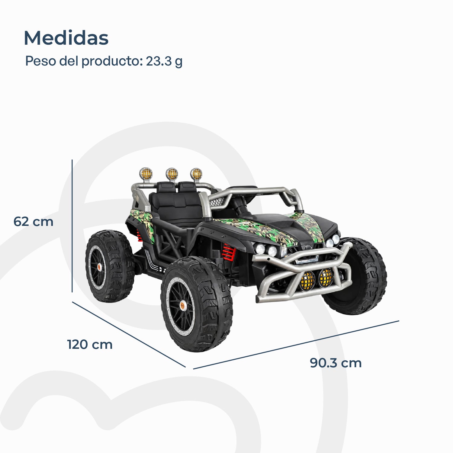 Auto a Batería Infantil ExtremeBuggy Camuflaje
