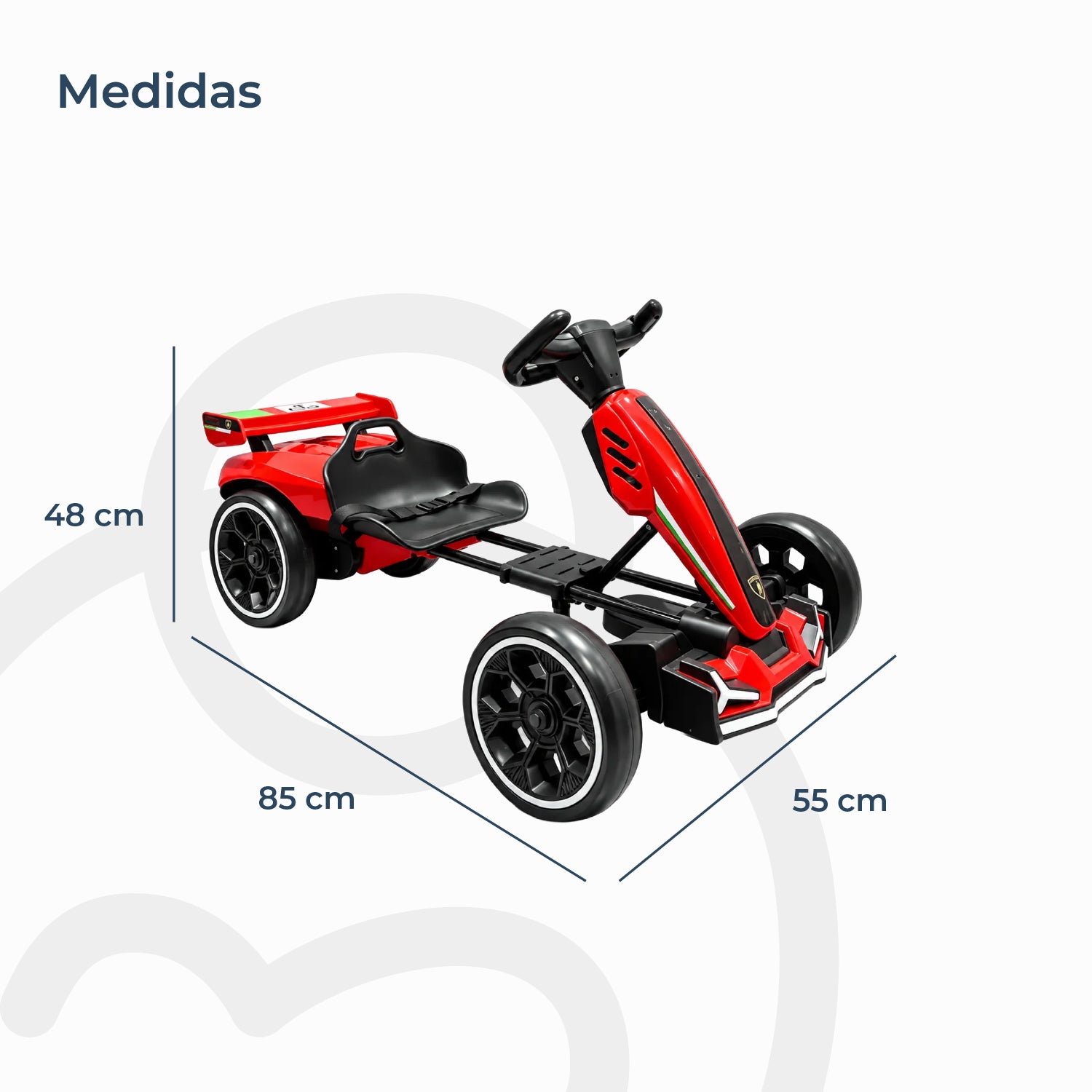 Auto a Batería Infantil E-GoKart Race4fun Rojo