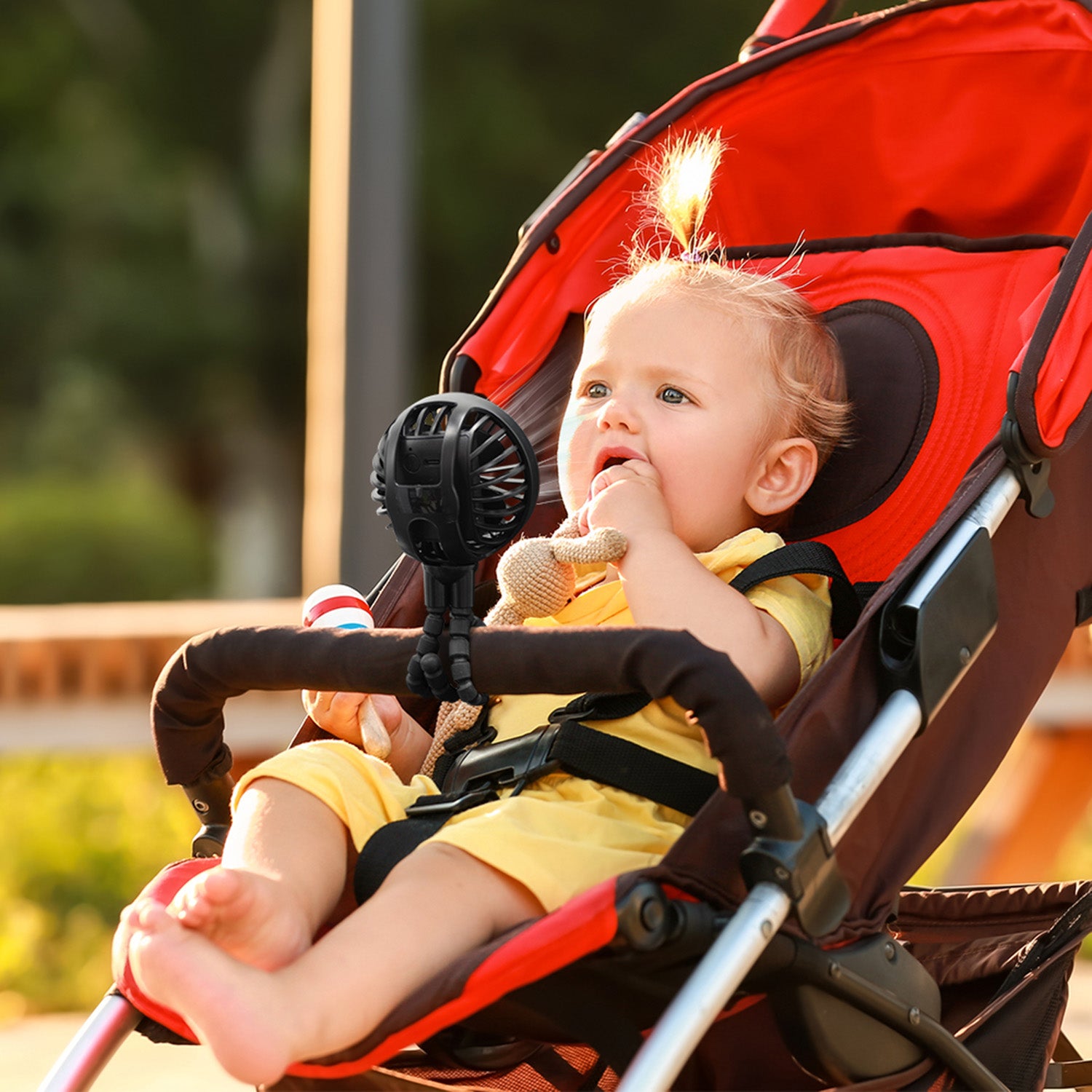 Ventilador 360  multifuncional auto coche Bebe montable