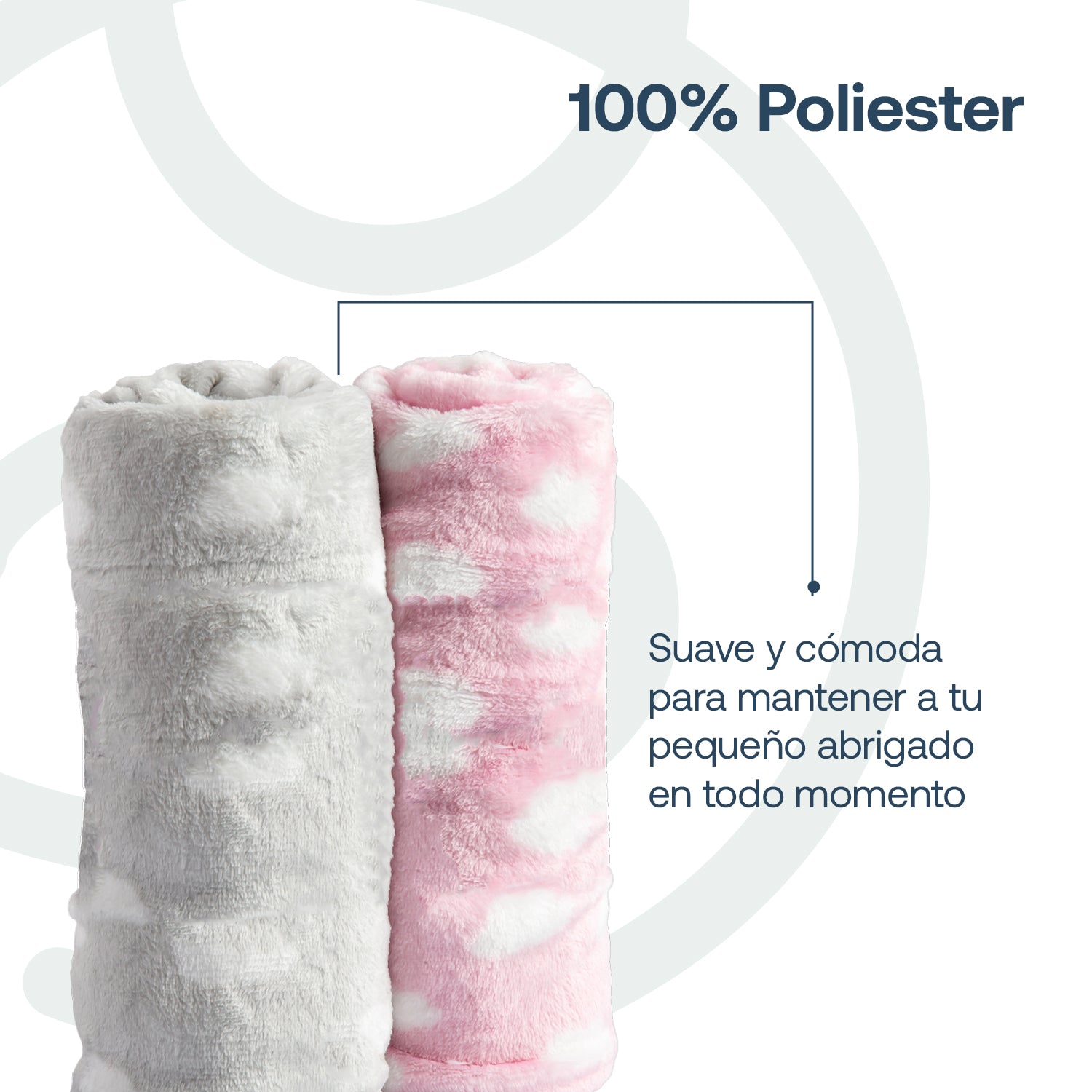 Pack 2 Mantas  Bebe Hipoalergénica 110*150 cm Rosa