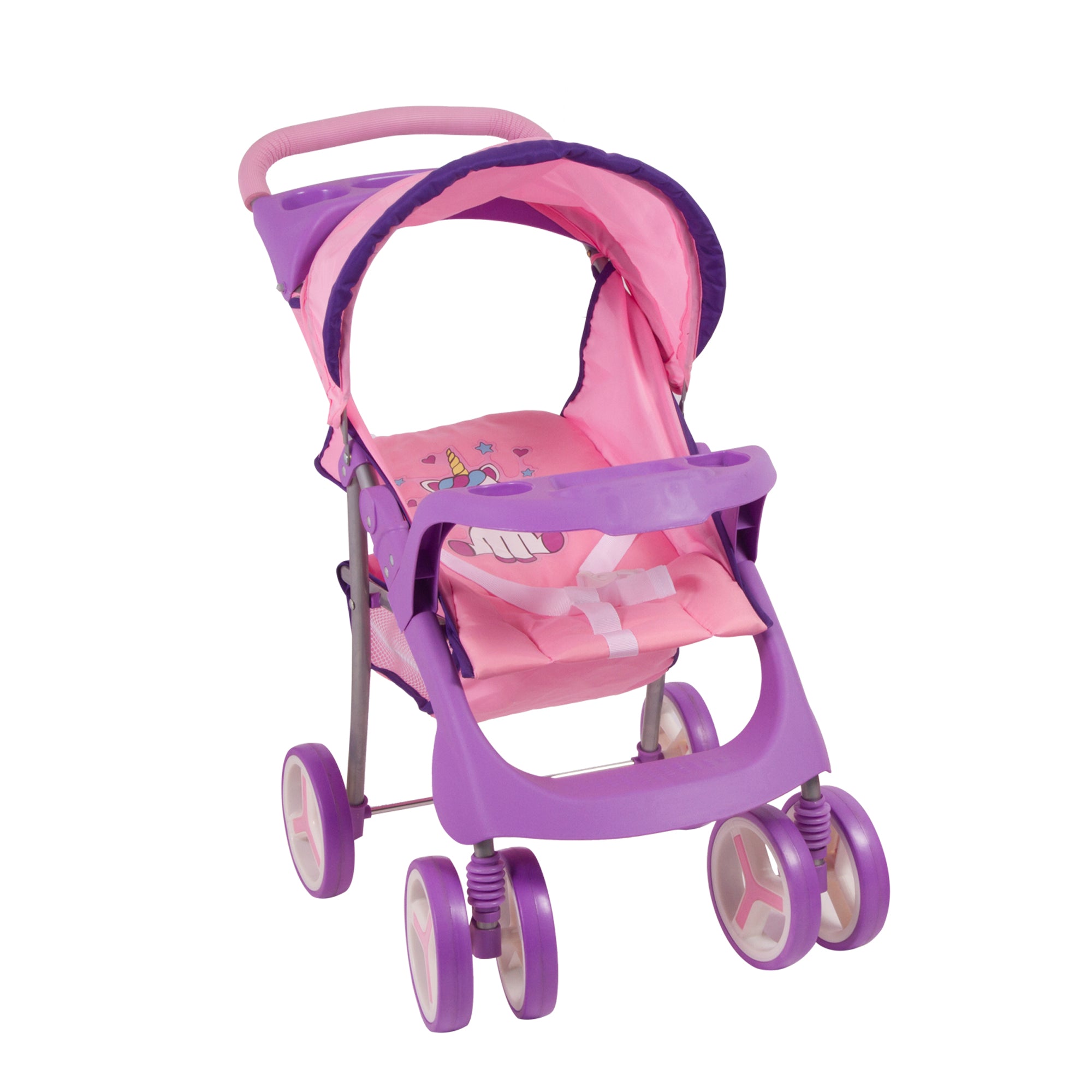 Juguete Coche Travel Muñeca con cuna unicornio