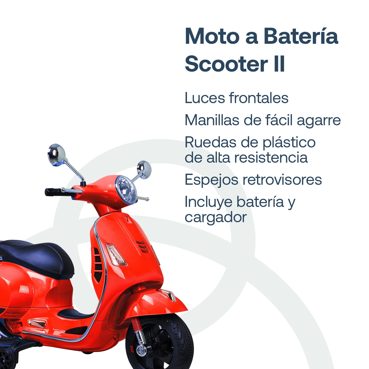 Moto a Batería Scooter II Bebesit - Rojo