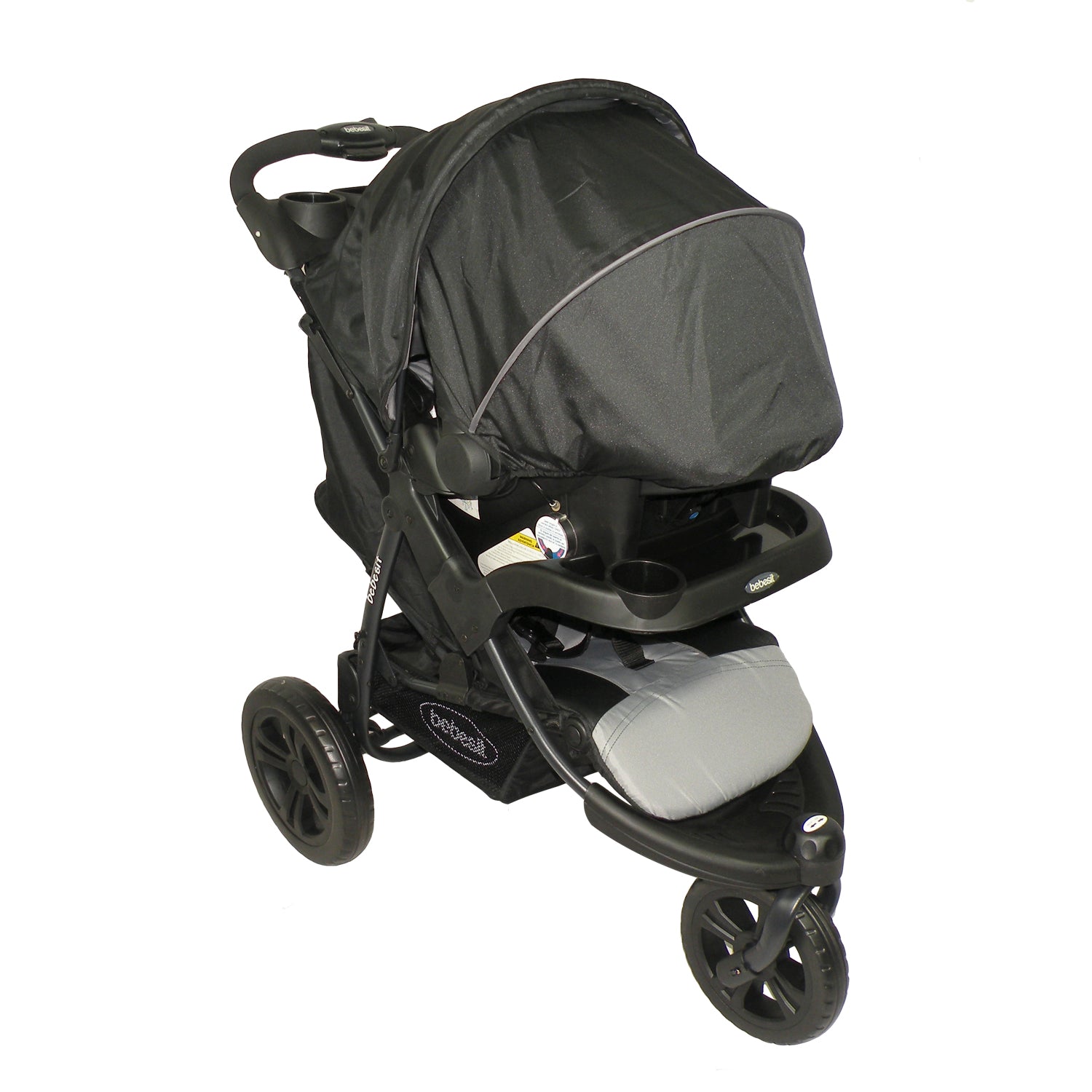 Coche Travel System Fox Negro con Gris