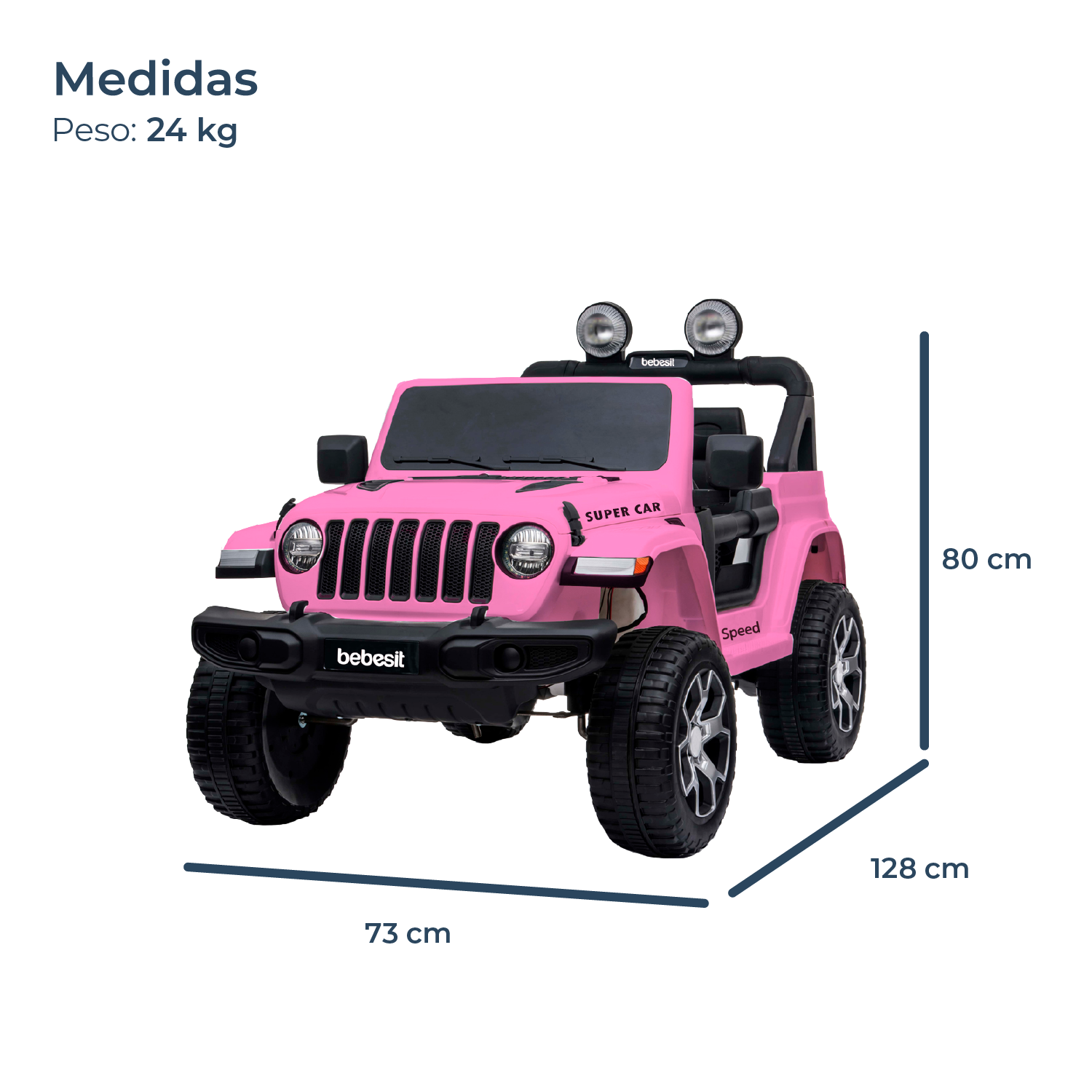 Camioneta Eléctrica Renegade Rosa Bebesit