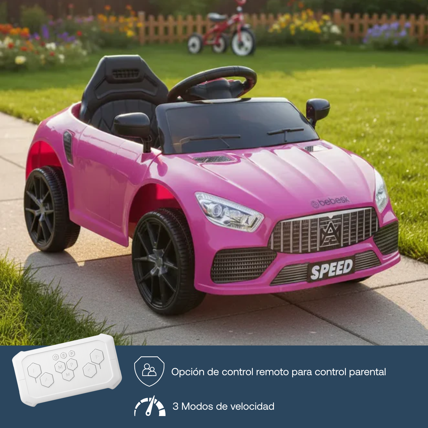 Auto Eléctrico Meche Premium Niños Niñas Infantil Rosado
