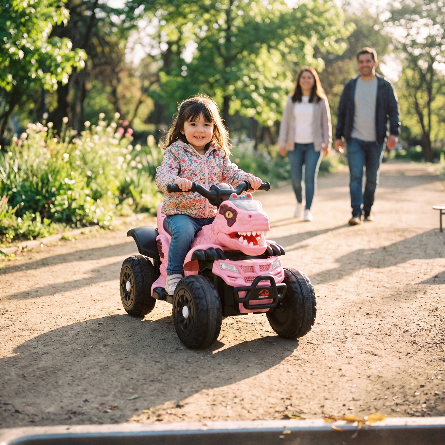 Moto a Batería Infantil 4Dino Adventure Rosado