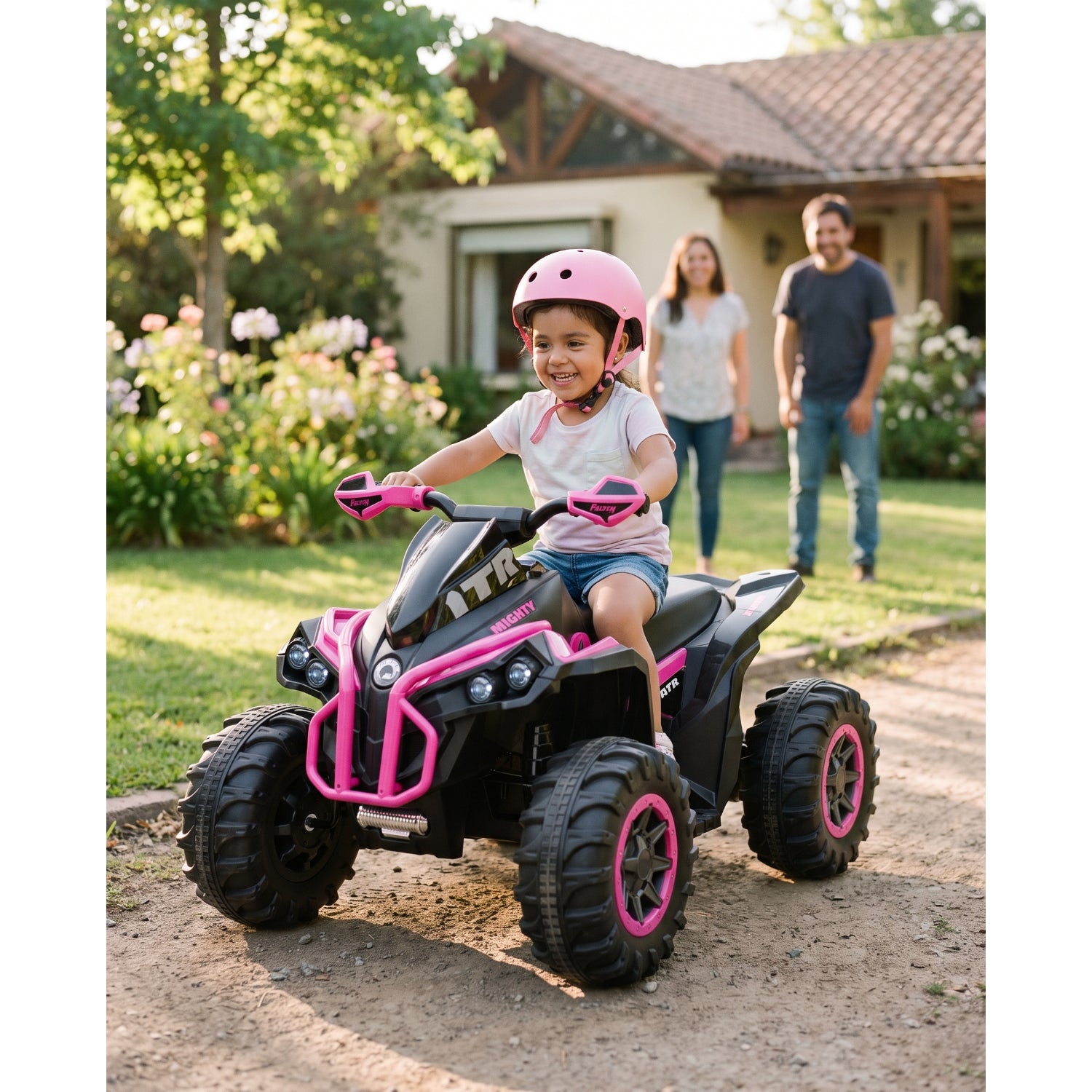 Cuatrimoto a Batería Sport Road Rosa