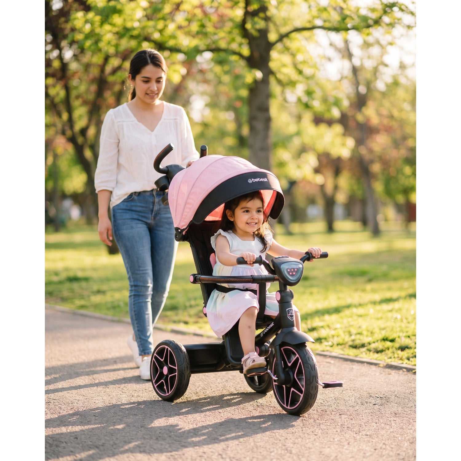 Triciclo Infantil Explorer Rosado Bebesit