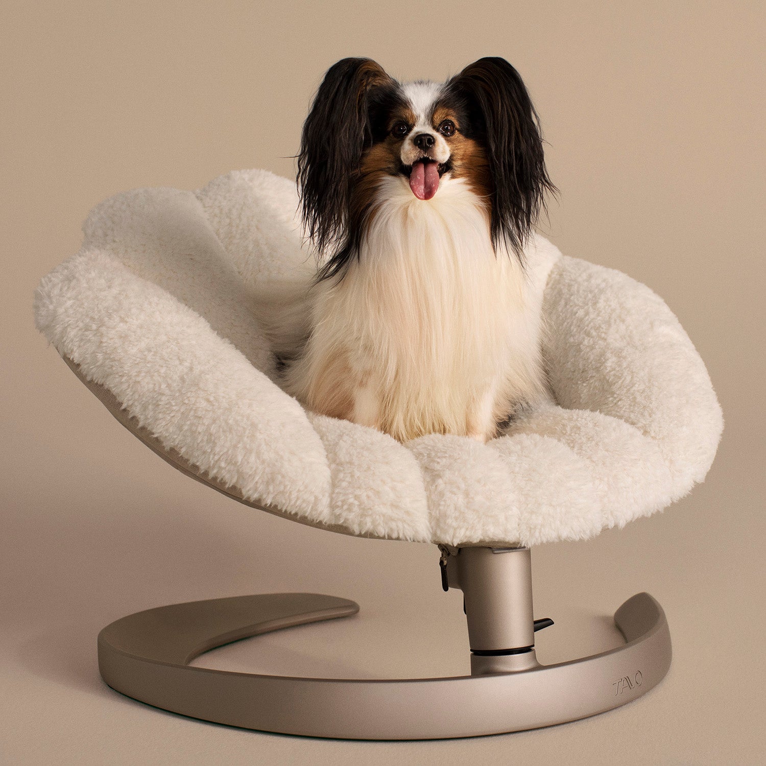 Cama Mascota Oscilante Shell Latte