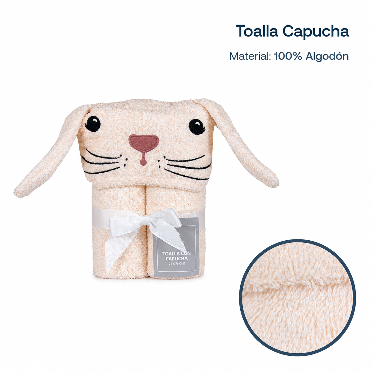Toalla Capucha Conejo Bebesit