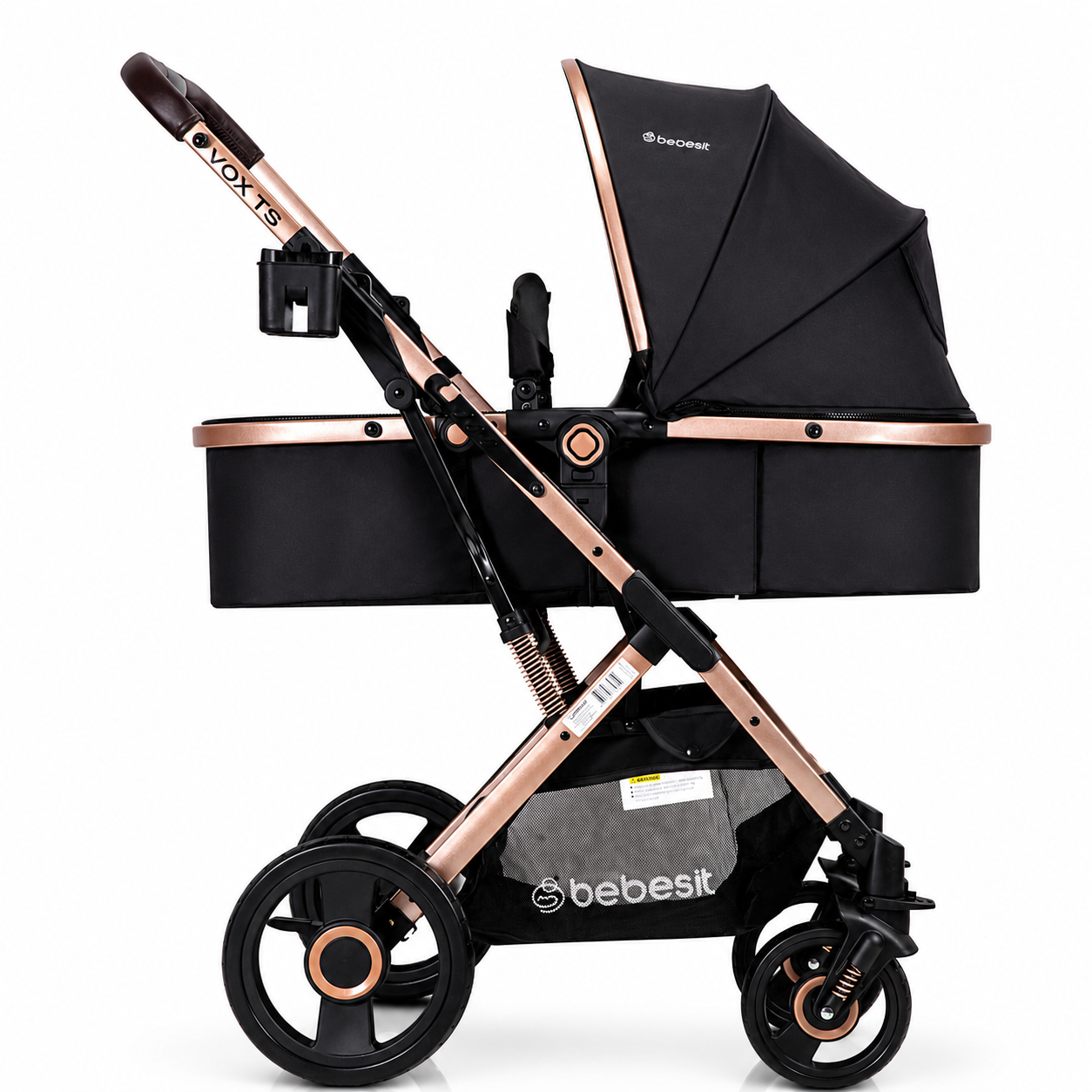 Coche Cuna Paseo Vox Gold Negro