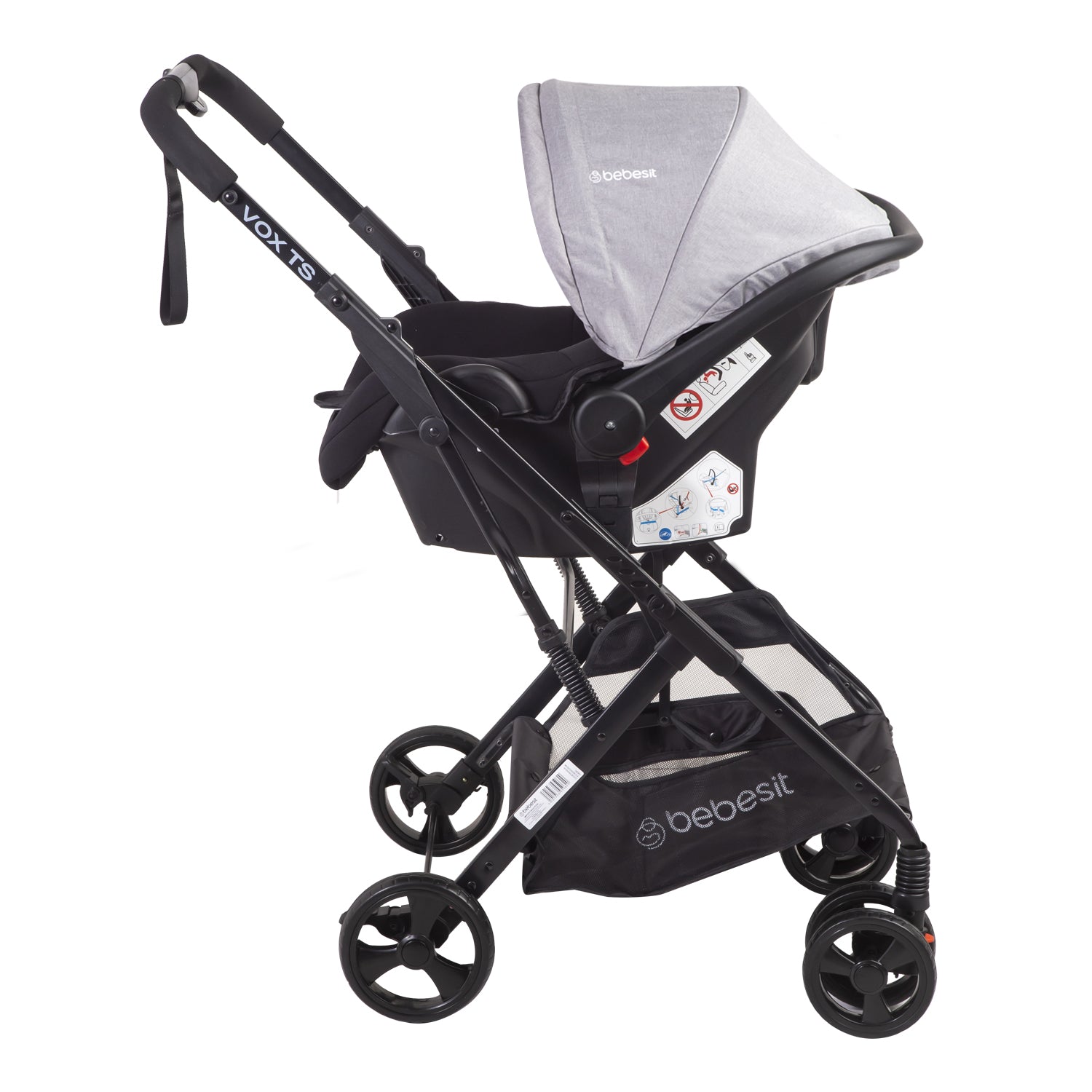 Coche Cuna travel system Vox Gris
